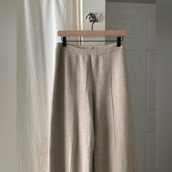 Lafayette 148 New York Cashmere & Silk-Blend Double Knit Pants in Taupe - Picture 6 of 9